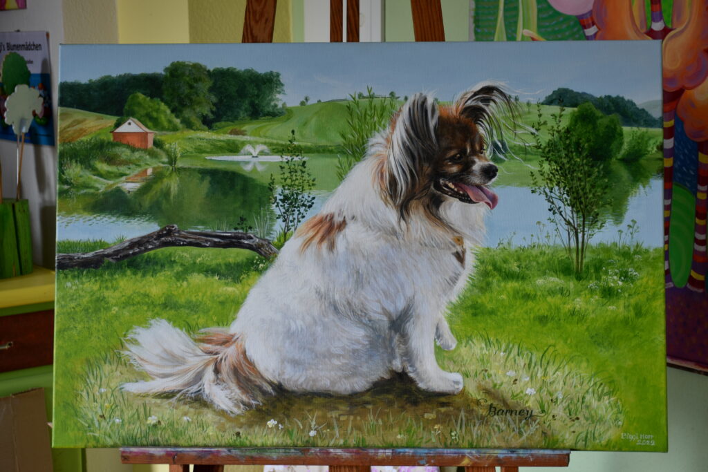 Hundeportrait Acryl auf Leinwand Atelier Biggi Hopp