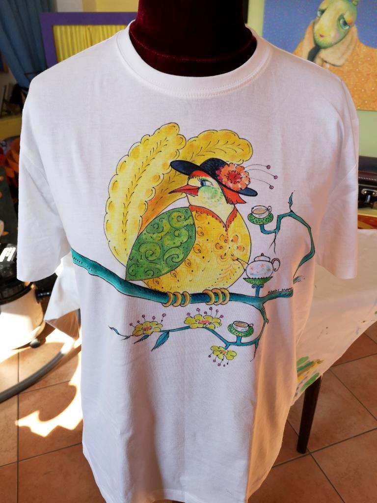 Beispiel T - Shirt Komischer Vogel