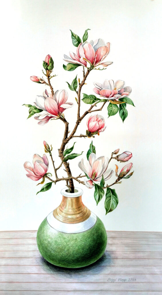 Magnolienzweig in Vase